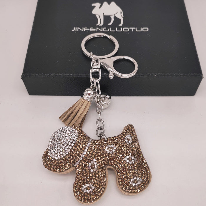 Diamond-encrusted Puppy Accessories Three-color Optional Key Pendant Bag Buckle Hanging Ornaments