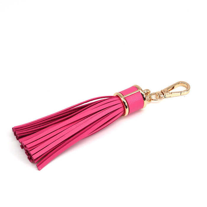 PU Fringe Key Chain Bag Pendant Leather Long Fringe Key Chain