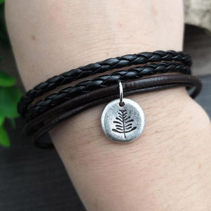 SanLan camping jewelry Outdoor Gifts Lovely  Pine Tree bracelet under the mountain hiking jewelry