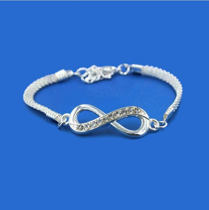 Rhinestone Infinity Bracelet Men's Women's Jewelry