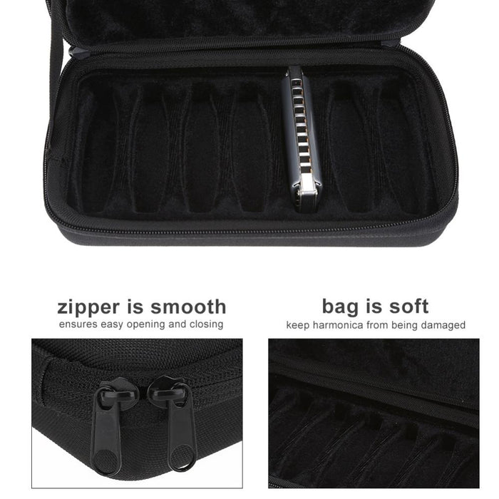 10 Holes Harmonica Carrying Case