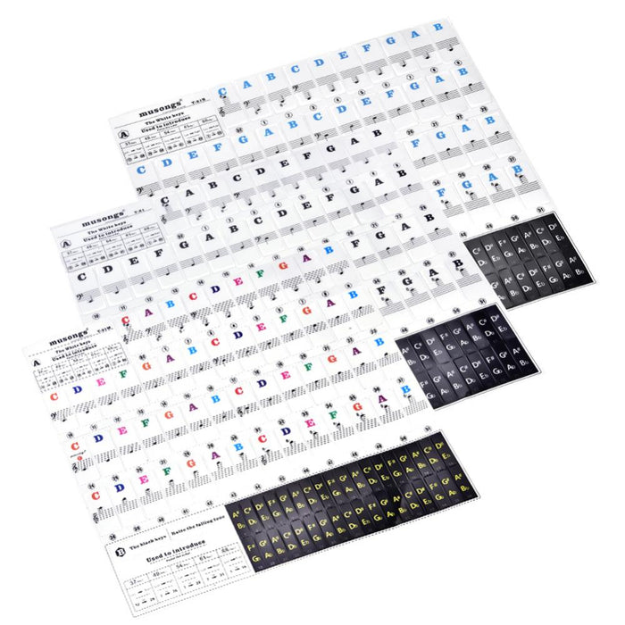 Key Stickerr Piano Keys Sticker Set for Key Keyboards Removable — BeGears