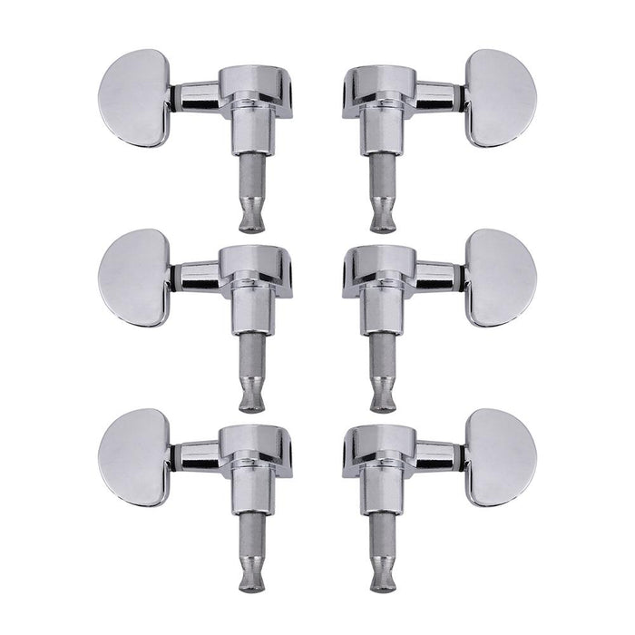 Juego De 6 Clavijas De Afinación Con Bloqueo Para Guitarra Eléctrica - Plateadas, 3L3R, Para Reemplazo