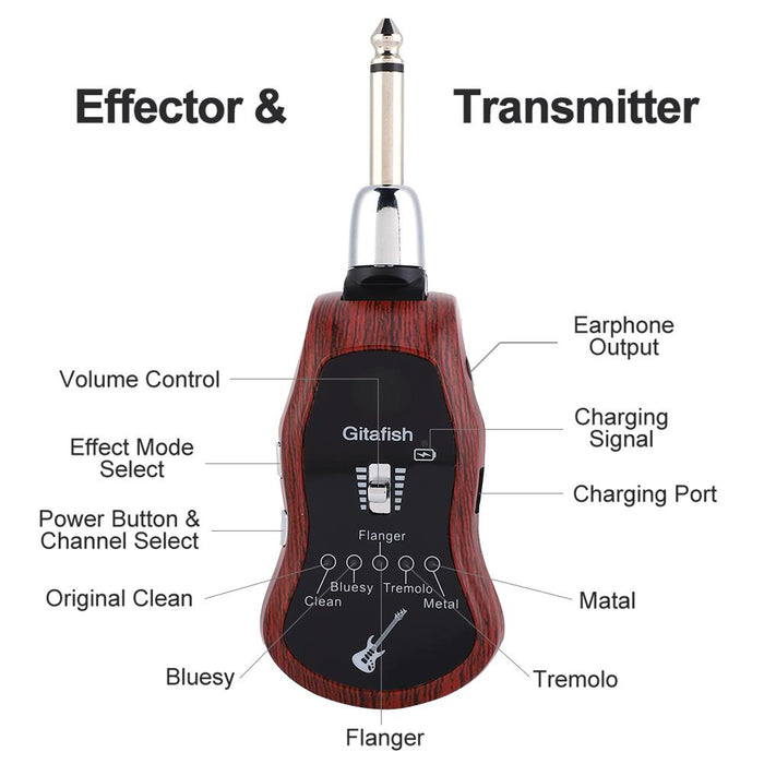 Portable K380C Wireless Transmitter Receiver (5 Effects)
