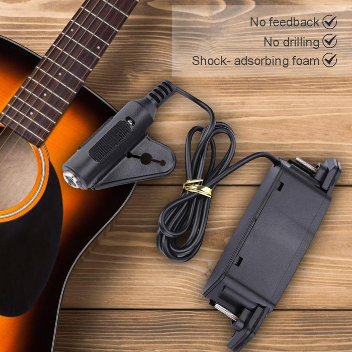 Magnetic Soundhole Pickup for Acoustic Guitar with End Pin Buckle