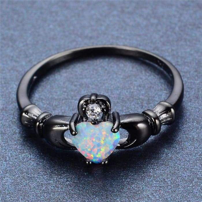 Rainbow Opaline Love Ring