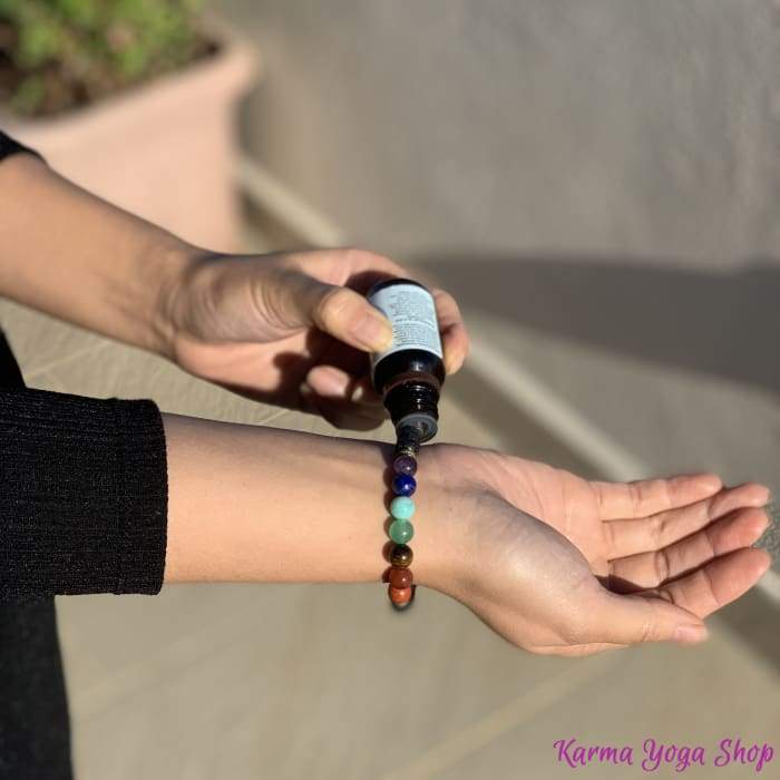 Bracelet "Healing of the 7 chakras" in Lava Stones