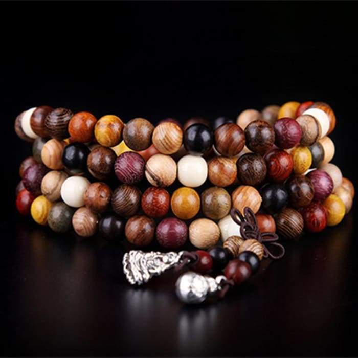 Tibetan Mala Bracelet with 108 Sandalwood Beads