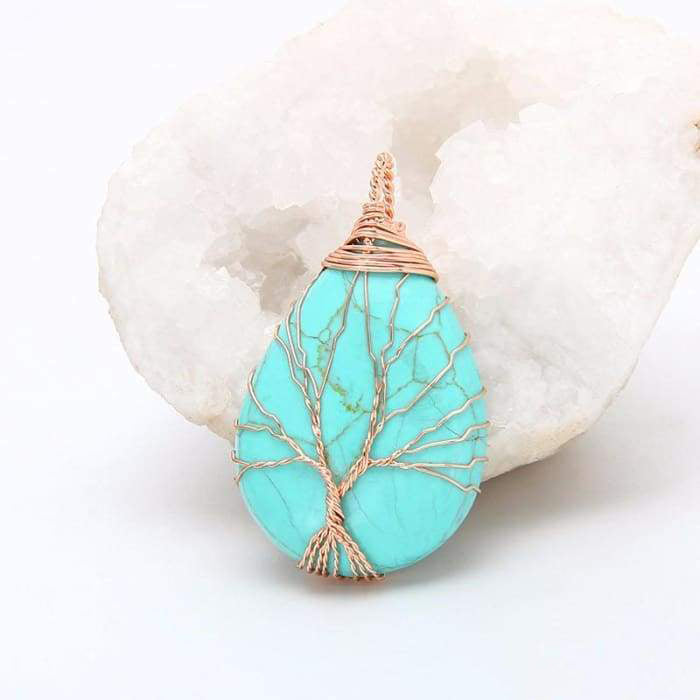 Handmade "Tree of Life" Necklace in Semi-Precious Stones