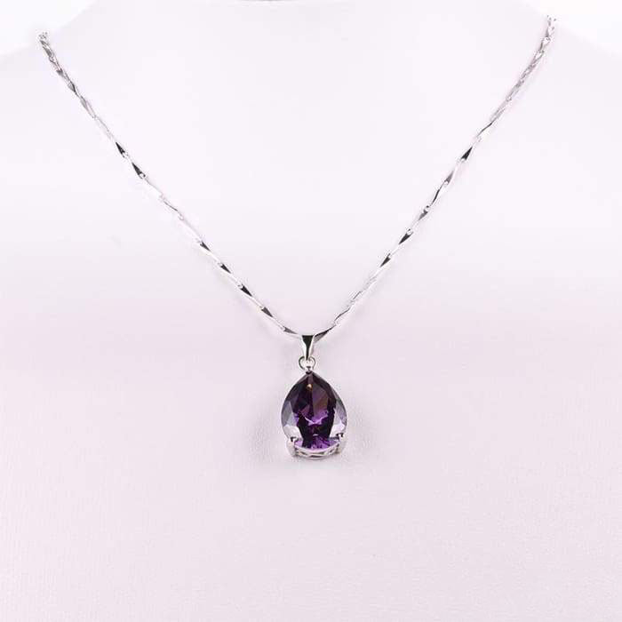 Necklace and Pendant "Beautiful Amethyst" in 925 Silver