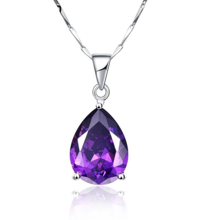 Necklace and Pendant "Beautiful Amethyst" in 925 Silver