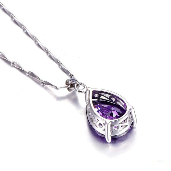 Necklace and Pendant "Beautiful Amethyst" in 925 Silver