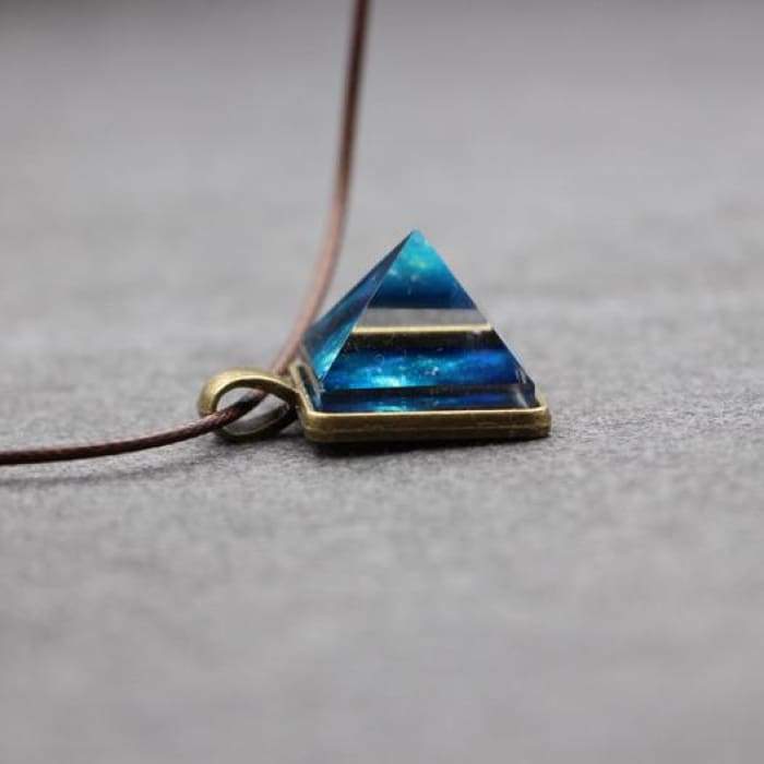 Necklace "Luminescent Crystal Pyramid"