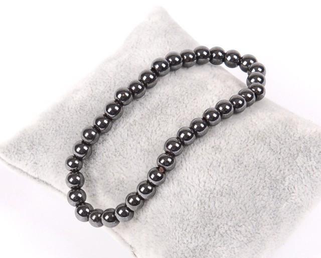 Cool Magnetic Hematite Stone Beads Bracelet