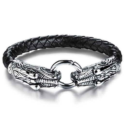 Game Of Thrones Inspired Double Dragon Stainless Steel Men's Bracelet - Florence Scovel - 1