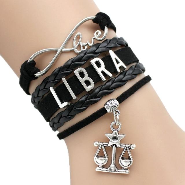 Infinity Love 12 Zodiac Sign Leather Bracelets