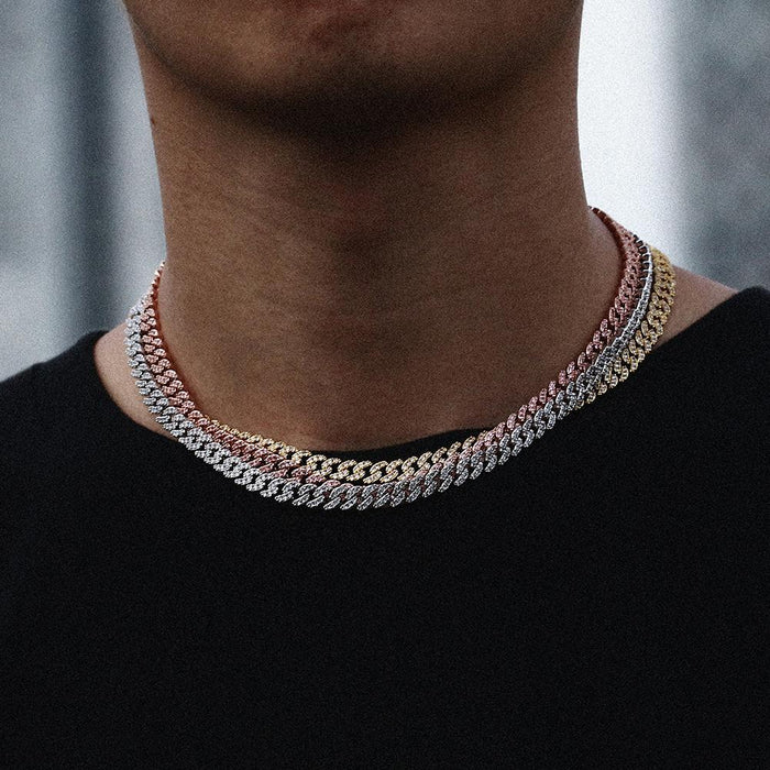 6MM Iced Out Cuban Chain Necklace- Men's Hip Hop Jewelry