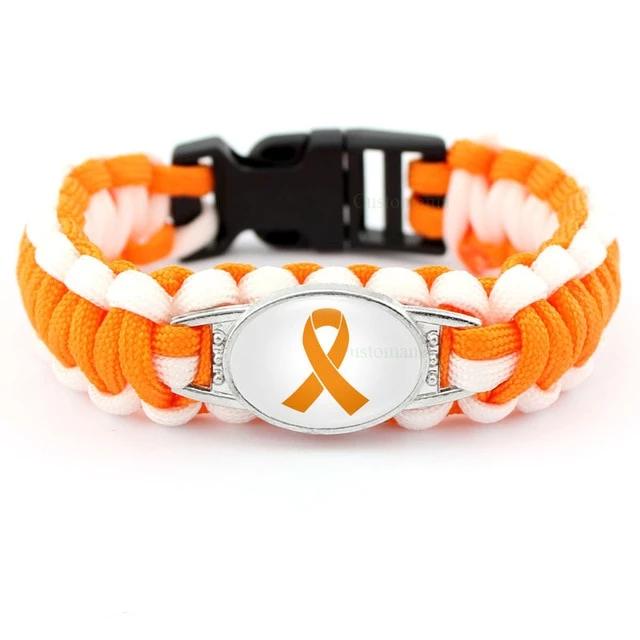 Cancer Awareness Paracord Charm Bracelets