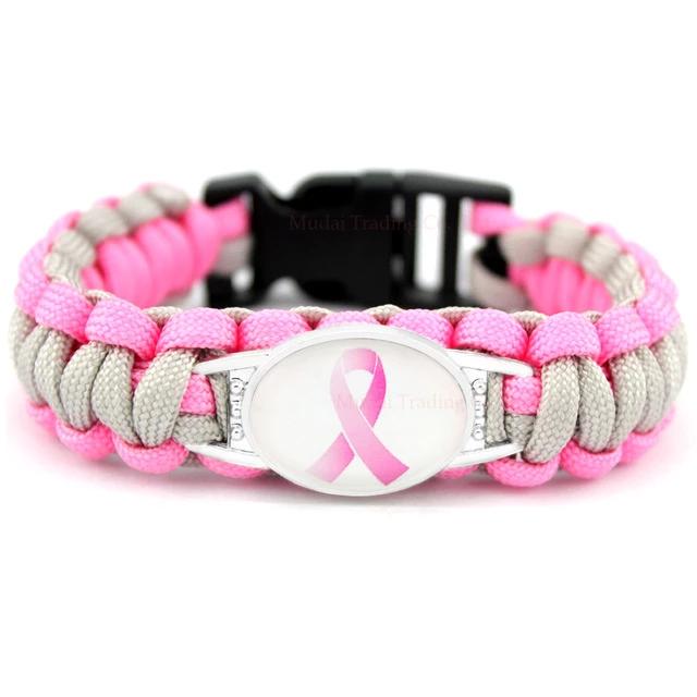 Cancer Awareness Paracord Charm Bracelets