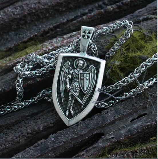 Archangel St.Michael Protect Me Shield Charm pendant