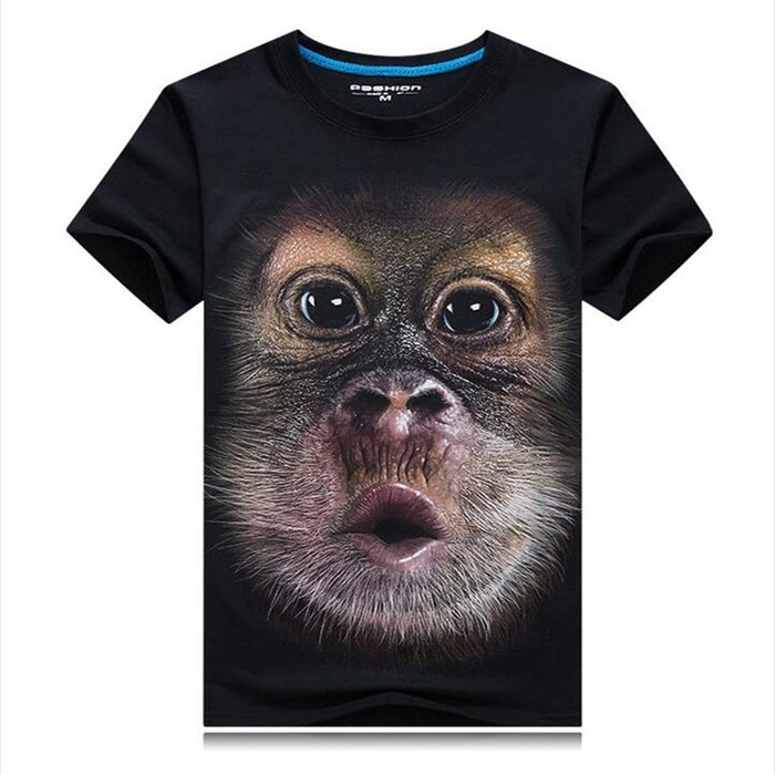 3D Gorilla FunnyPrint Casual T-Shirts
