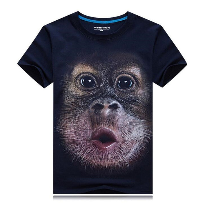 3D Gorilla FunnyPrint Casual T-Shirts