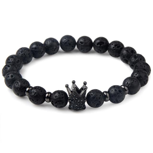 Animal Head Buddha Bead Natural Charm Stone Bracelet