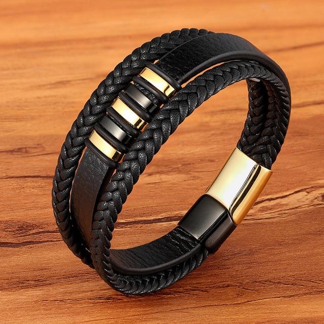 Triple Layer Leather Bracelet
